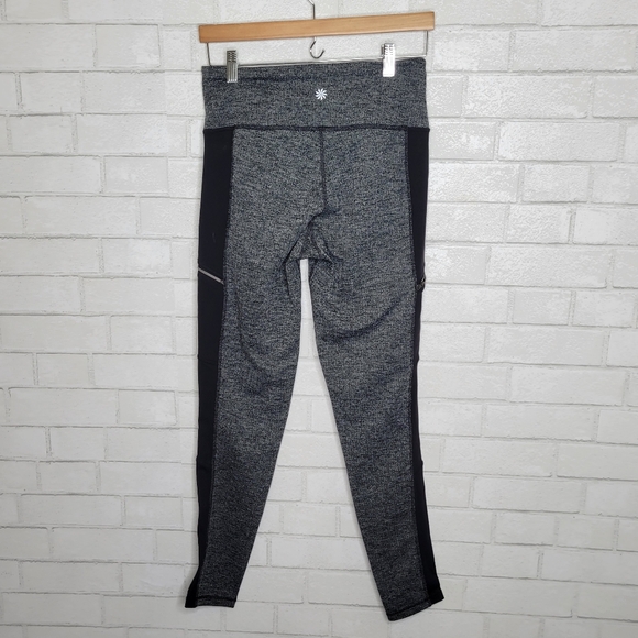 Athleta Black Heathered Gray Active Leggings - Picture 5 of 6